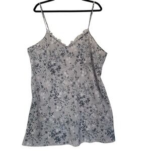 Sullivan O'Malley Floral Print Chemise Nightgown Ruffle Trim Sleepwear XXL Women